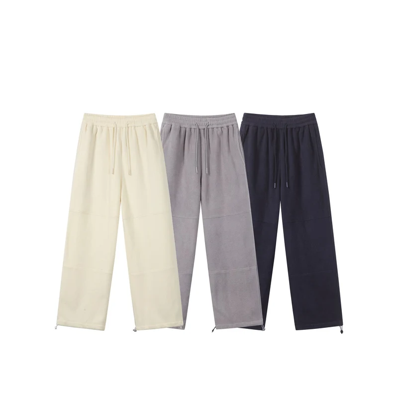 Damen Weite Fleece-Jogginghose mit Tunnelzugbund, Eingrifftaschen und verstellbarem Saum Nord Taschen