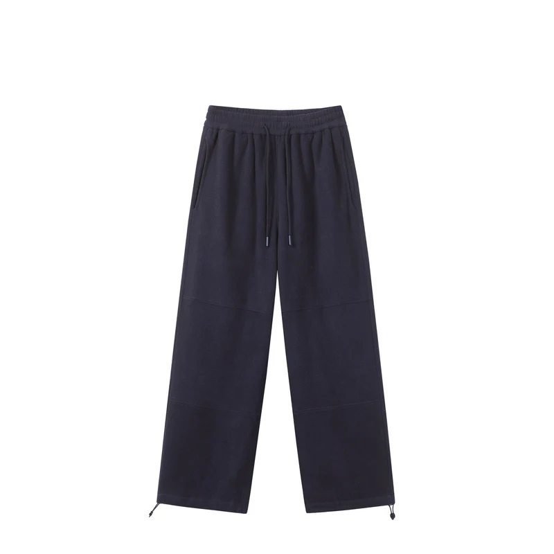 Damen Weite Fleece-Jogginghose mit Tunnelzugbund, Eingrifftaschen und verstellbarem Saum Nord Taschen