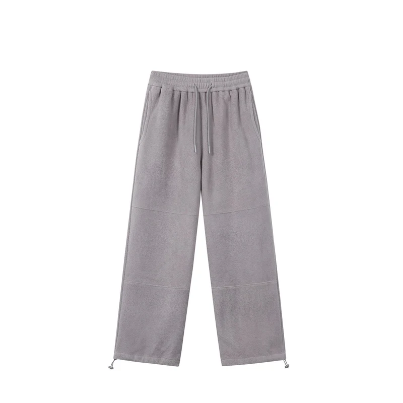 Damen Weite Fleece-Jogginghose mit Tunnelzugbund, Eingrifftaschen und verstellbarem Saum Nord Taschen
