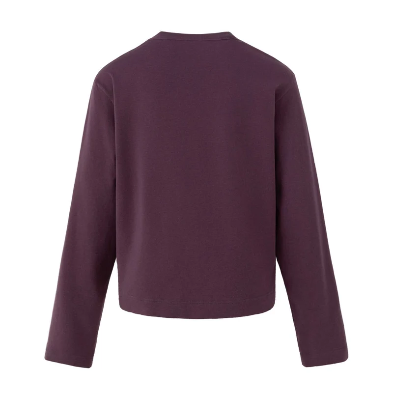 Damen Lässiges Sweatshirt mit Nietenbesatz, Print‑Einsatz und Rundhalsausschnitt Nord Taschen