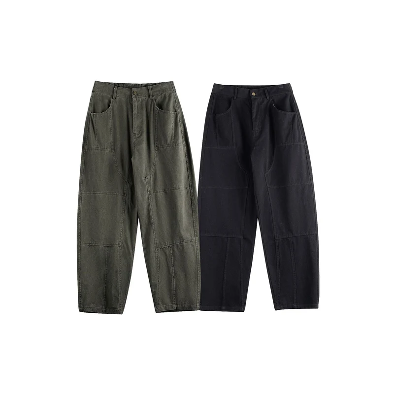 Damen Relaxed-Fit Workwear-Hose mit hoher Leibhöhe und aufgesetzten Taschen Nord Taschen