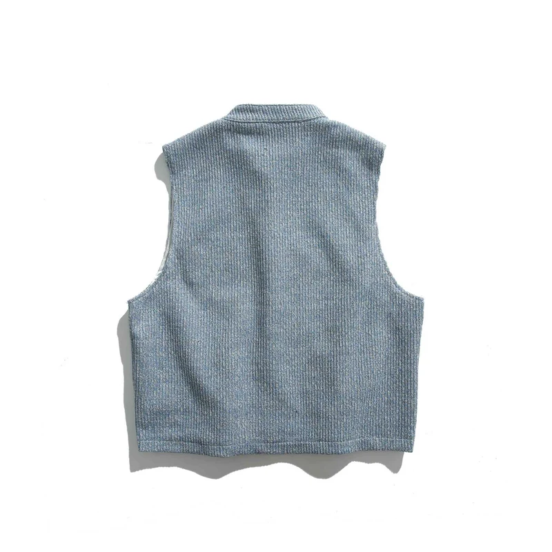 Damen Strickweste mit Stehkragen, Knopfleiste und aufgesetzten Taschen Nord Taschen