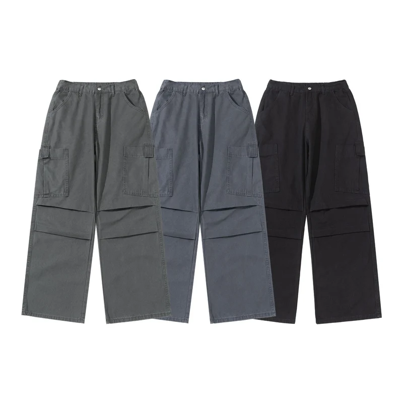 Damen Weite High‑Waist Cargo‑Hose mit aufgesetzten Taschen und verstärkten Kniepartien Nord Taschen