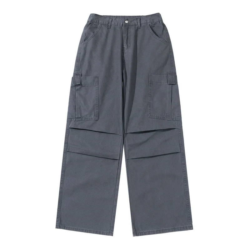 Damen Weite High‑Waist Cargo‑Hose mit aufgesetzten Taschen und verstärkten Kniepartien Nord Taschen