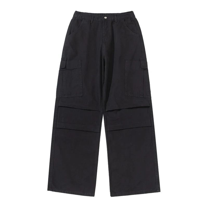 Damen Weite High‑Waist Cargo‑Hose mit aufgesetzten Taschen und verstärkten Kniepartien Nord Taschen