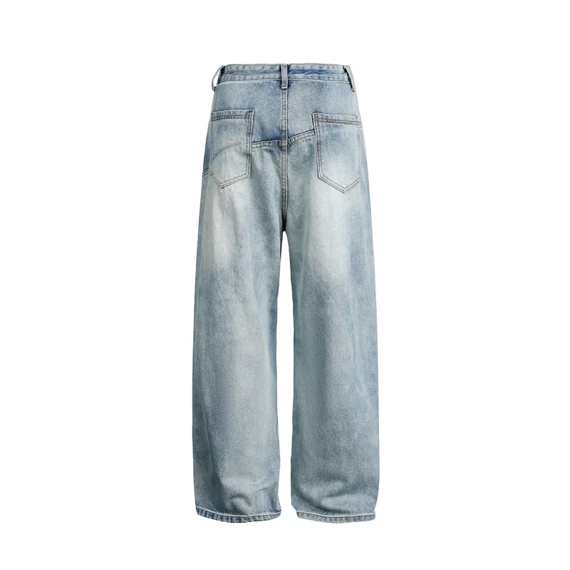 Damen Weite High‑Waist Jeans im Carpenter‑Style mit aufgesetzten Fronttaschen Nord Taschen