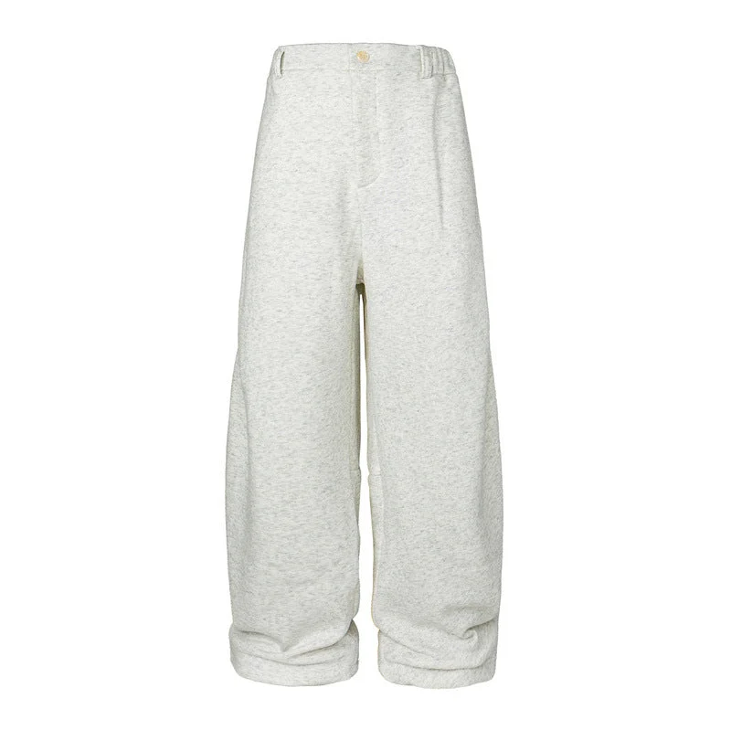 Damen Weite High-Waist Jogginghose aus French-Terry mit umgeschlagenem Saum Nord Taschen