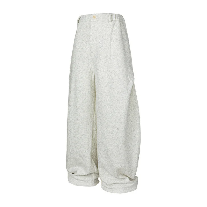 Damen Weite High-Waist Jogginghose aus French-Terry mit umgeschlagenem Saum Nord Taschen
