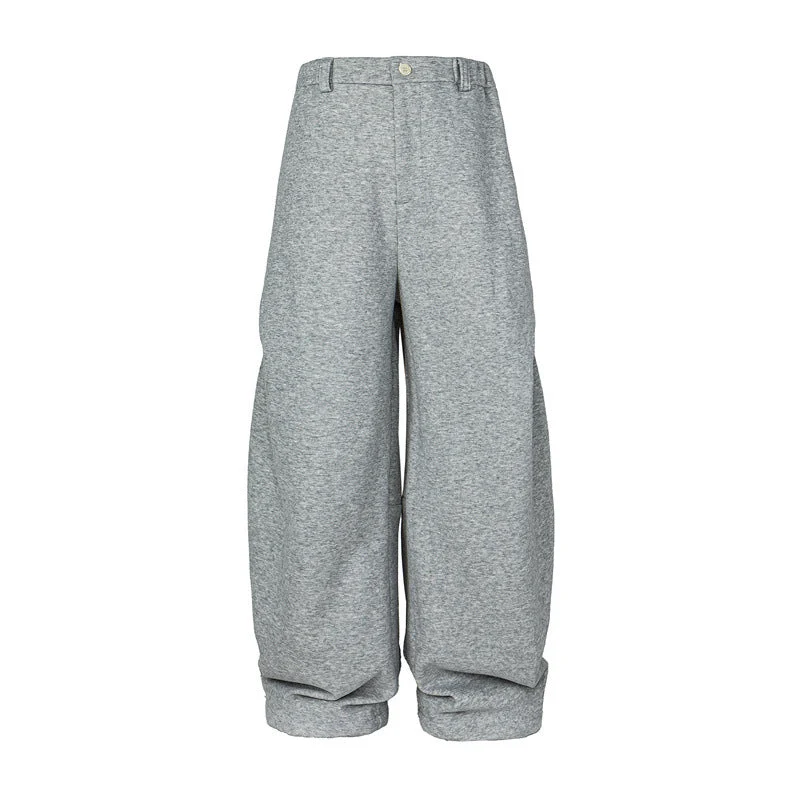 Damen Weite High-Waist Jogginghose aus French-Terry mit umgeschlagenem Saum Nord Taschen