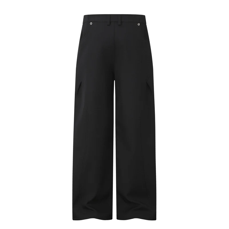 Damen Weite Bundfalten-Hose mit hohem Bund und weitem Bein Nord Taschen