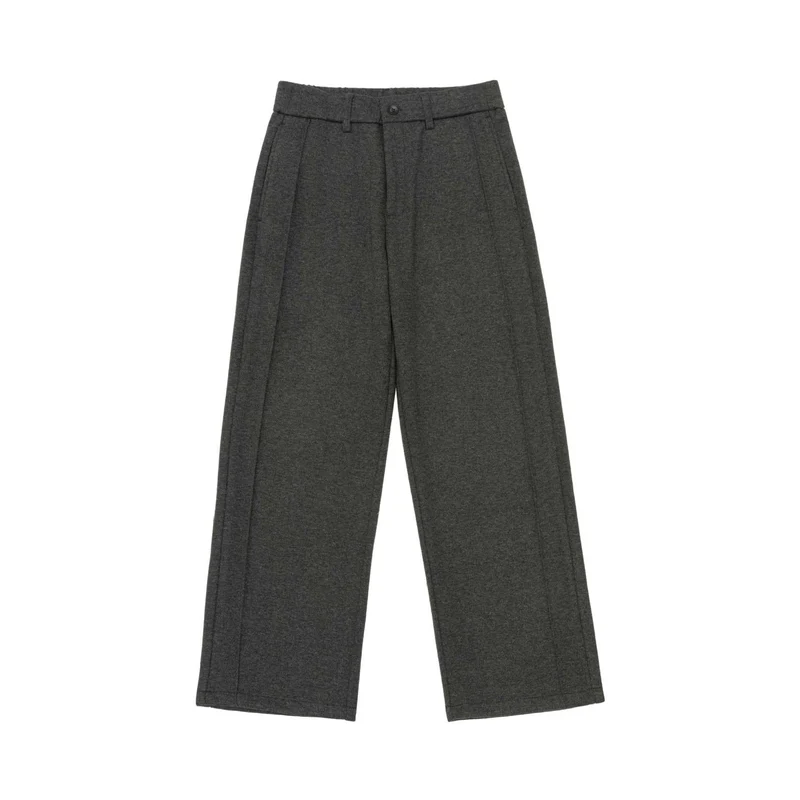 Damen Weite Bundfaltenhose aus Sweatstoff mit hoher Taille und Bügelfalte Nord Taschen