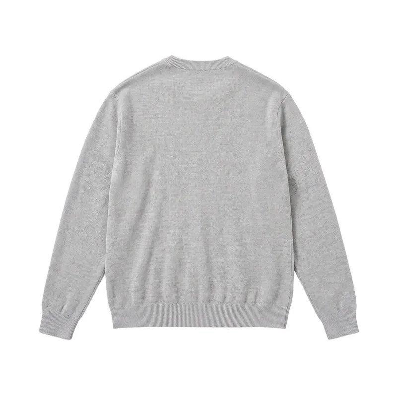 Herren Feiner Rundhals‑Sweatpullover aus Terry‑Frottee mit geripptem Saum Nord Taschen