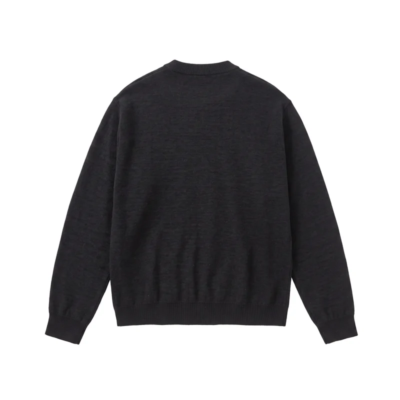 Herren Feiner Rundhals‑Sweatpullover aus Terry‑Frottee mit geripptem Saum Nord Taschen