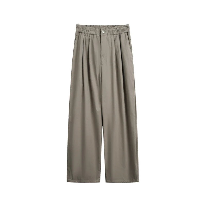 Damen Lockerweite Palazzo‑Hose mit elastischem Bund, Bundfalten und geradem Bein Nord Taschen