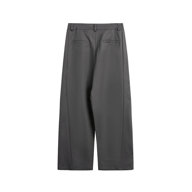 Damen Weite High-Waist Stoffhose mit Bügelfalte und seitlichen Eingrifftaschen Nord Taschen