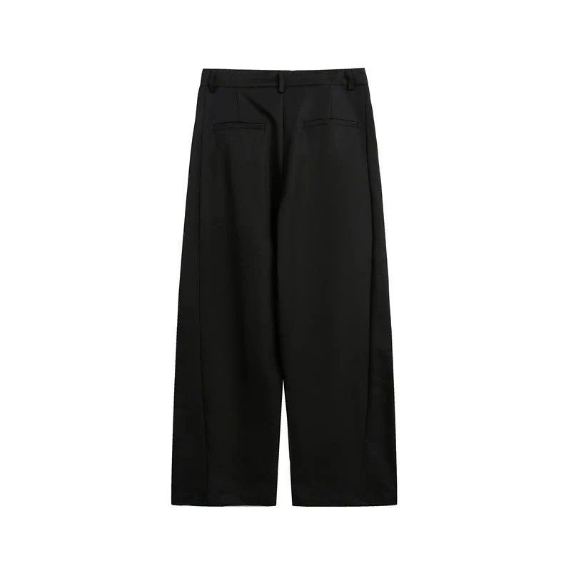 Damen Weite High-Waist Stoffhose mit Bügelfalte und seitlichen Eingrifftaschen Nord Taschen