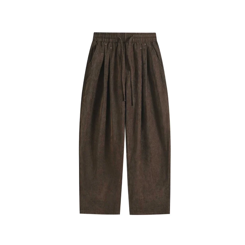 Damen Weite Palazzo-Hose mit elastischem Bund, Tunnelzug und Seitentaschen Nord Taschen