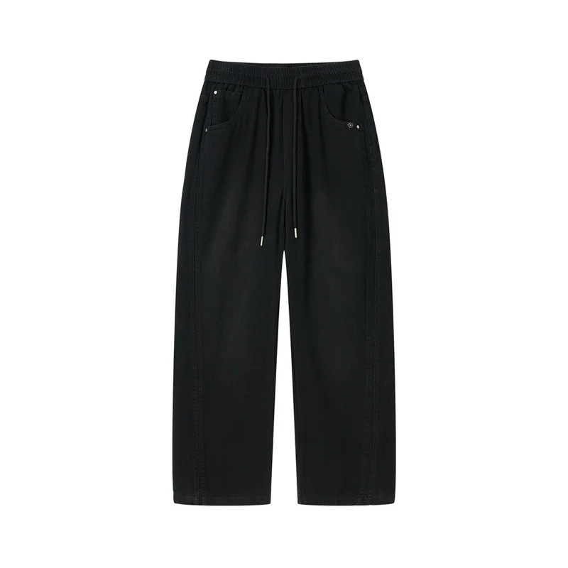 Damen Weite Relaxed-Hose mit elastischem Bund, Kordelzug und Eingrifftaschen Nord Taschen