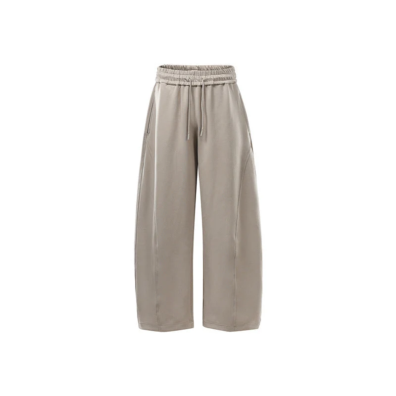 Damen Weite Sweat-Hose mit hoher Taille, Kordelzug und Eingrifftaschen Nord Taschen