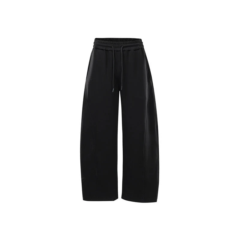 Damen Weite Sweat-Hose mit hoher Taille, Kordelzug und Eingrifftaschen Nord Taschen
