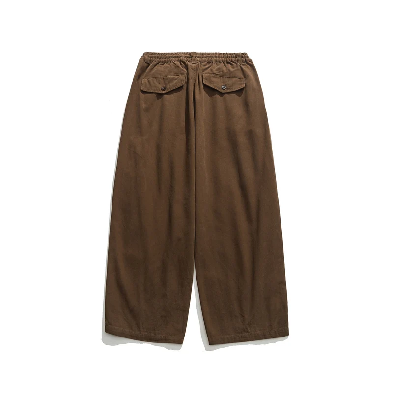 Damen weite Utility-Cargohose mit Gummibund und dekorativen Falten Nord Taschen