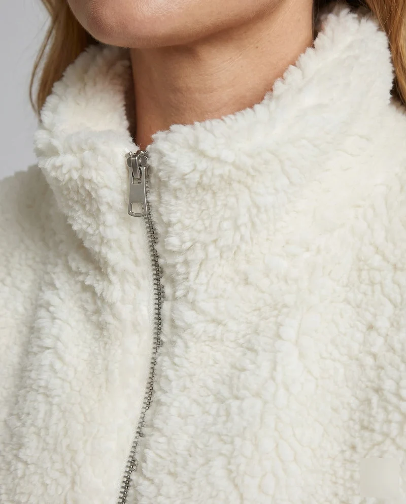 Damen Kurze Teddyjacke Stehkragen - Vittorelli