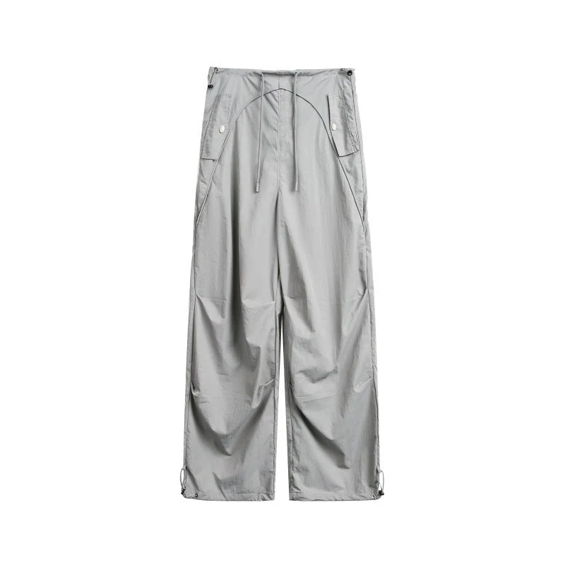 Damen weite Cargo-Hose mit Kordelzugbund und verstellbaren Saum Nord Taschen