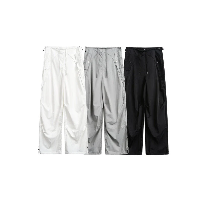 Damen weite Cargo-Hose mit Kordelzugbund und verstellbaren Saum Nord Taschen