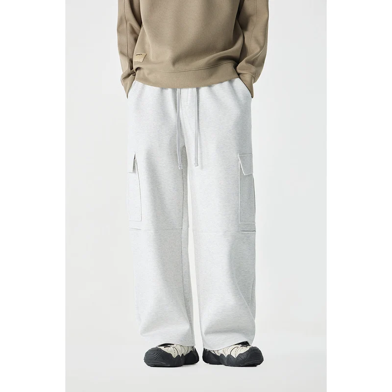 Damen Weite Cargo-Jogginghose aus French Terry mit Gummibund und aufgesetzten Klappentaschen Nord Taschen