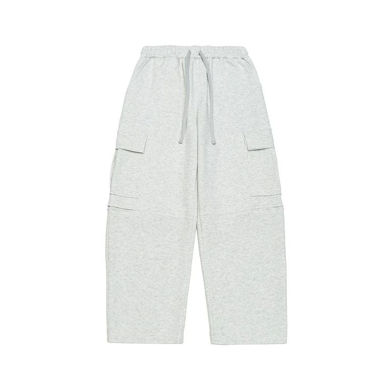 Damen Weite Cargo-Jogginghose aus French Terry mit Gummibund und aufgesetzten Klappentaschen Nord Taschen