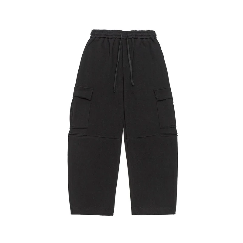 Damen Weite Cargo-Jogginghose aus French Terry mit Gummibund und aufgesetzten Klappentaschen Nord Taschen