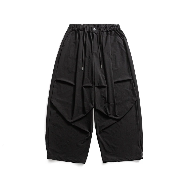Damen Weite Cropped-Cargo-Culotte mit Tunnelzugbund und Falten-Detail Nord Taschen