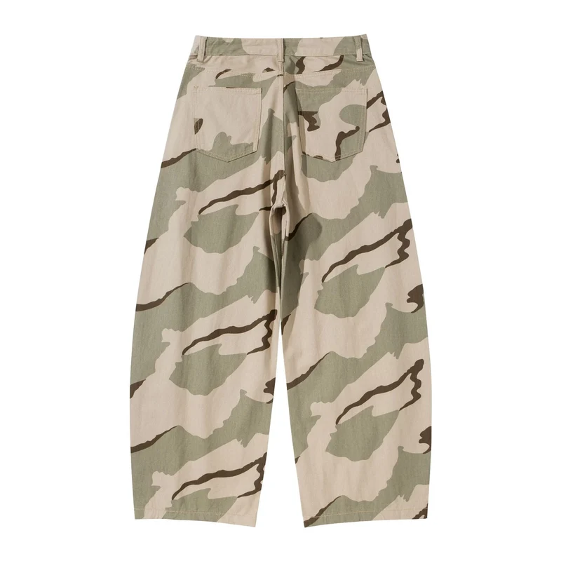 Damen Weite Cropped Cargohose im Camouflage Utility‑Look Nord Taschen