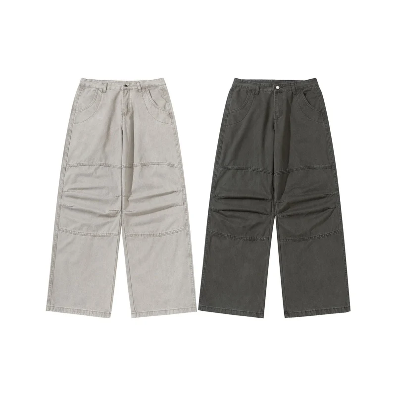 Damen Weite Cropped-Cargohose mit Kniepaneelen und aufgesetzten Taschen Nord Taschen