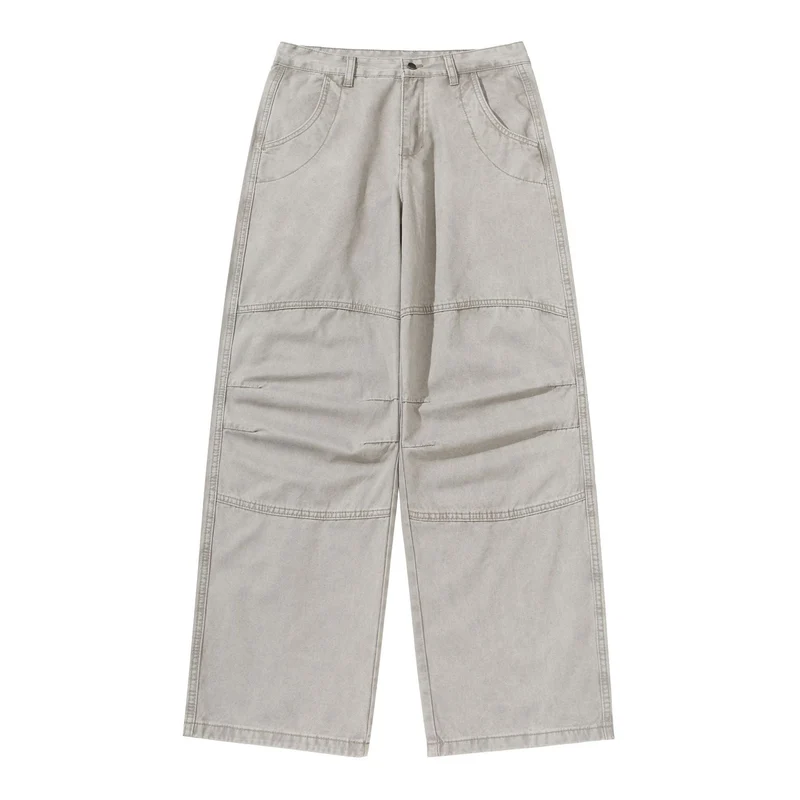 Damen Weite Cropped-Cargohose mit Kniepaneelen und aufgesetzten Taschen Nord Taschen