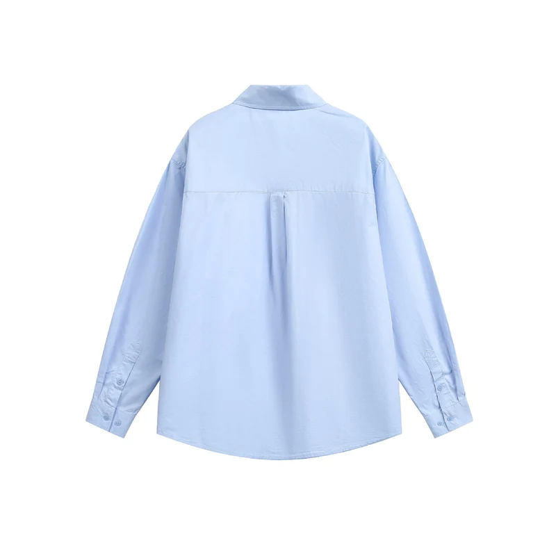 Damen Oversize-Casual-Hemd mit Drop-Shoulder und Brusttasche Nord Taschen