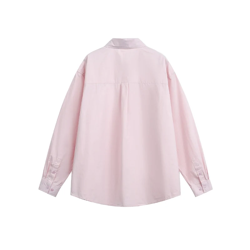 Damen Oversize-Casual-Hemd mit Drop-Shoulder und Brusttasche Nord Taschen
