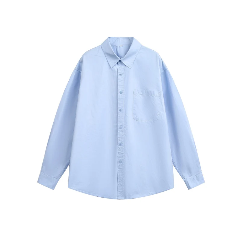 Damen Oversize-Casual-Hemd mit Drop-Shoulder und Brusttasche Nord Taschen