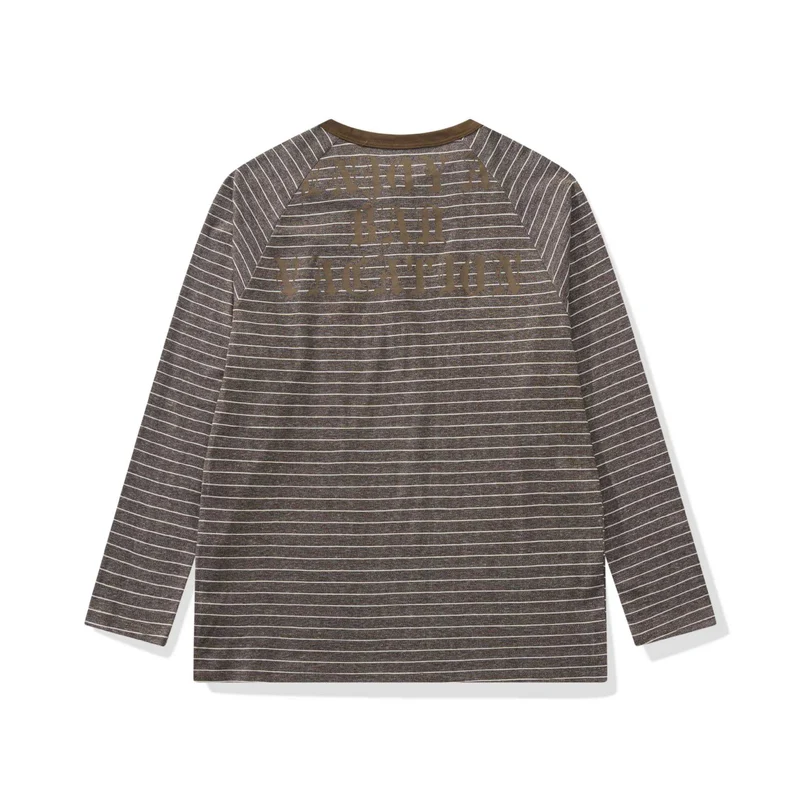Herren Longsleeve-Henley mit Raglanärmeln und Knopfleiste Nord Taschen