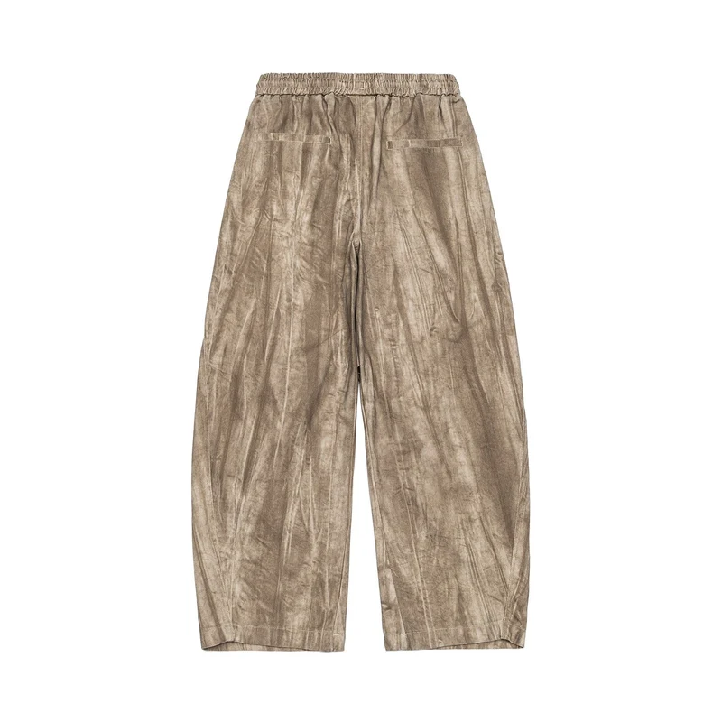 Herren Asymmetrische Haremshose mit Faltenlagen und Kordelzug Nord Taschen