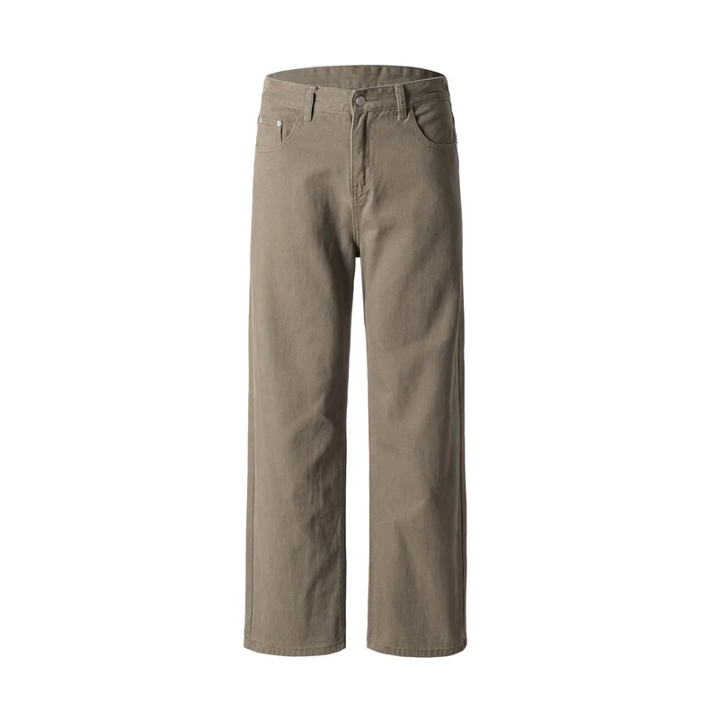 Herren Weite Baumwoll-Jeans mit hohem Bund und Five-Pocket-Design Nord Taschen