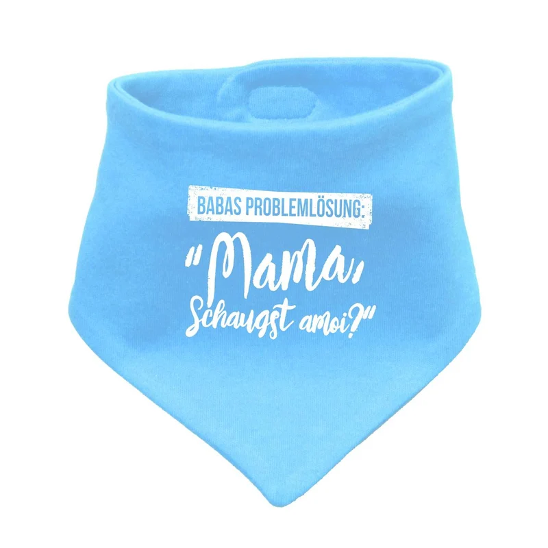 Bayerisches Babyhalstuch "Papas Problemlösung…"