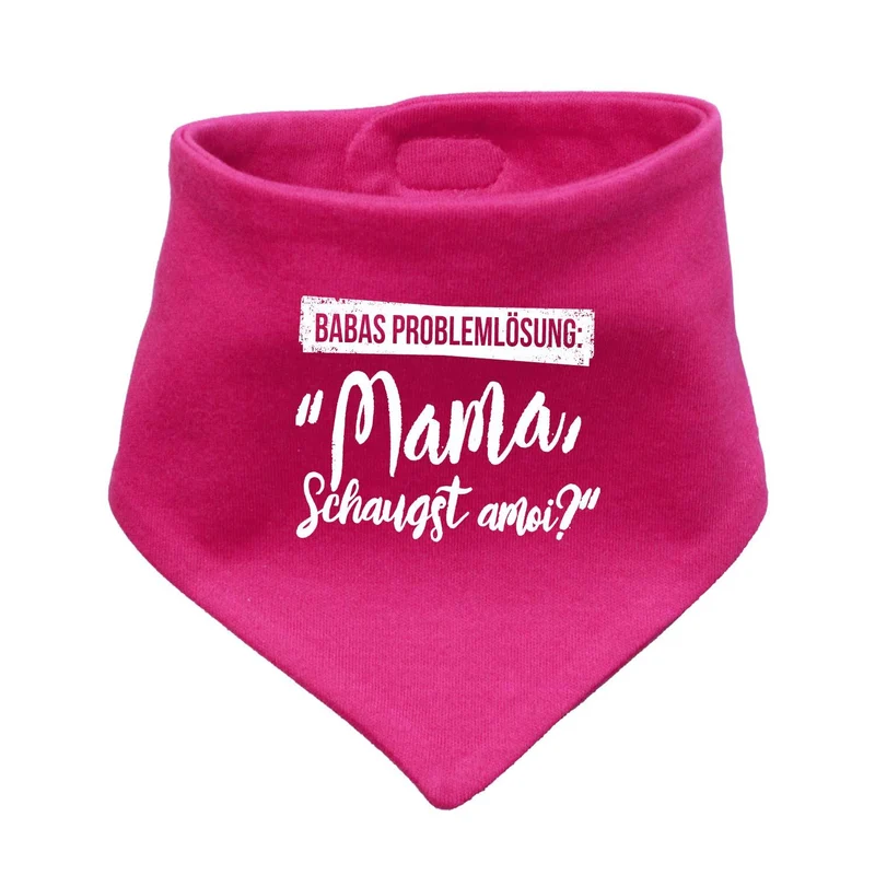 Bayerisches Babyhalstuch "Papas Problemlösung…"