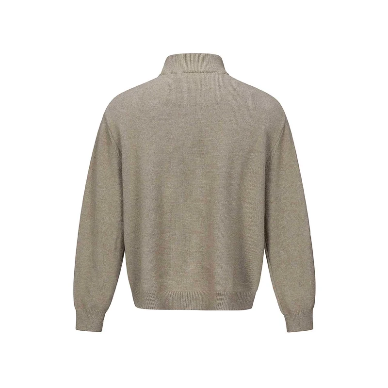 Herren Halbzip-Strickpullover mit Rippenkragen Nord Taschen