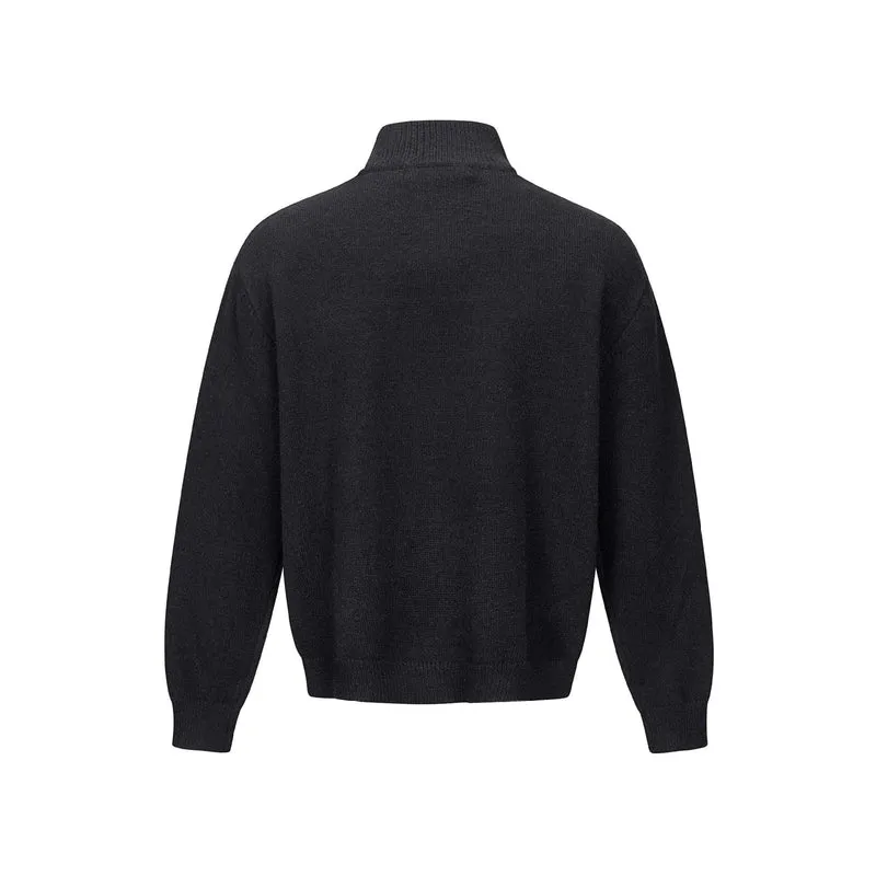 Herren Halbzip-Strickpullover mit Rippenkragen Nord Taschen