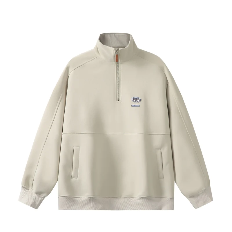Herren Halbzip-Sweatshirt mit Stehkragen, Kängurutasche und Relaxed-Schnitt Nord Taschen