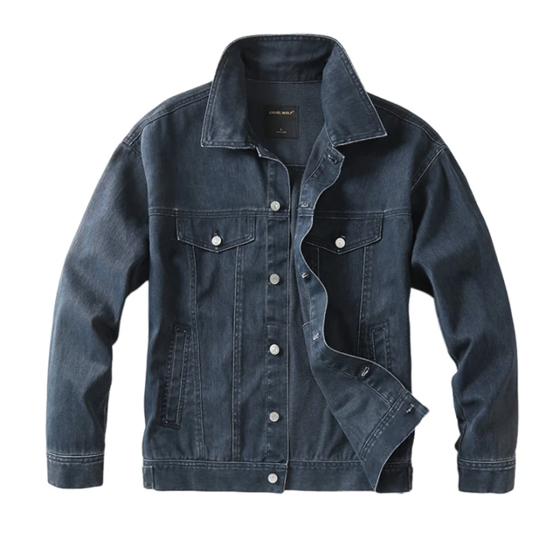 Herren Jeansjacke mit klassischem Schnitt und leichtem Vintage-Wash Nord Taschen