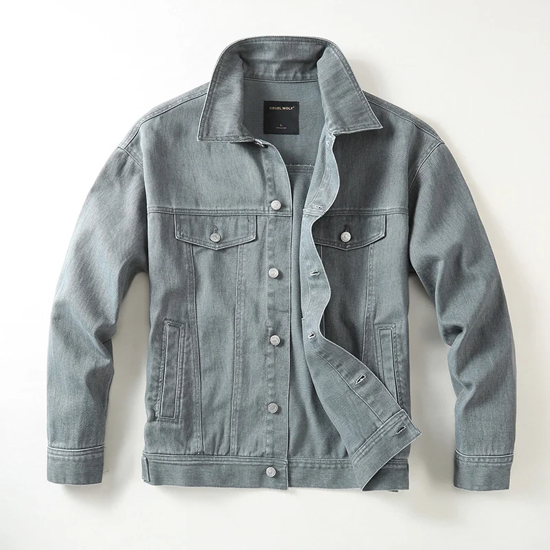 Herren Jeansjacke mit klassischem Schnitt und leichtem Vintage-Wash Nord Taschen