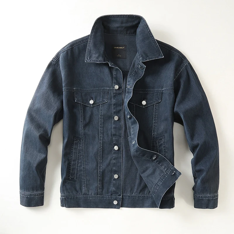 Herren Jeansjacke mit klassischem Schnitt und leichtem Vintage-Wash Nord Taschen