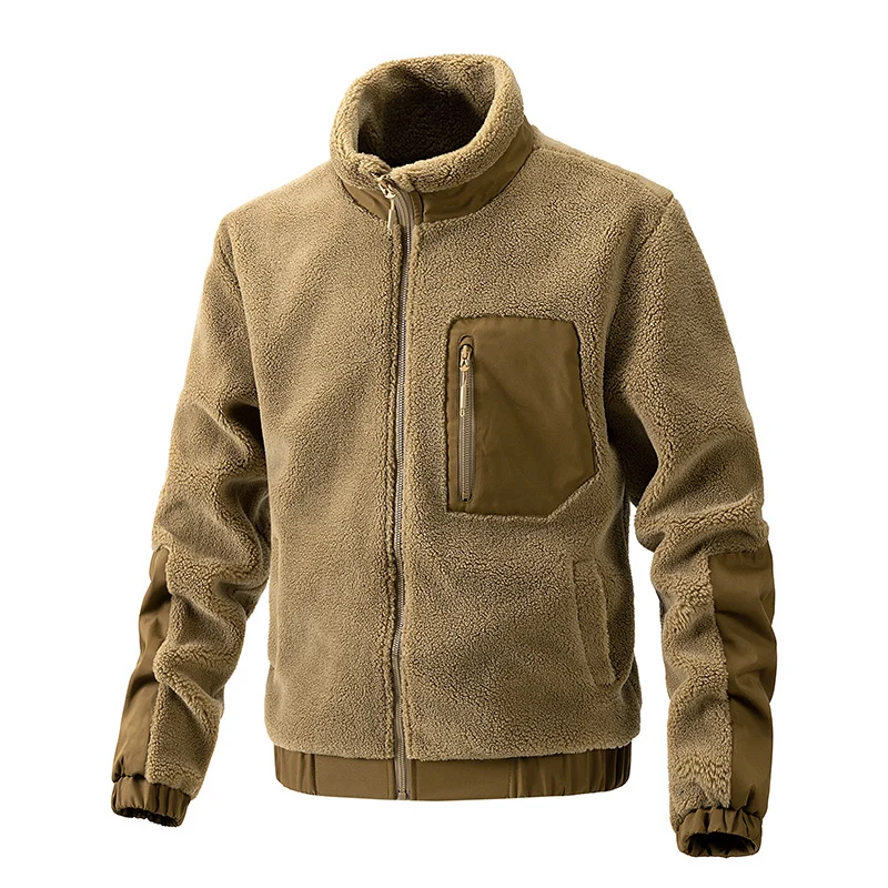 Herren Gemütliche Fleecejacke mit Stehkragen Nord Taschen